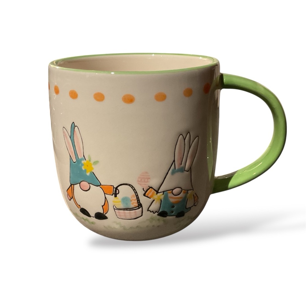 Lang by Design Easter Egg Bunny Ears Gnome Oversize Coffee Tea Mug Cup Ceramic